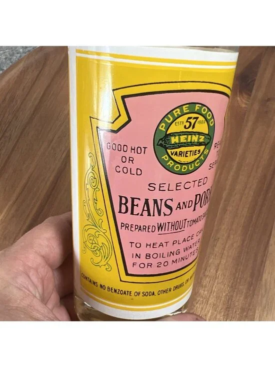 Vintage Pop Art Georges Briard Heinz Baked Beans and Pork Label Beverage Glass - Picture 8 of 13